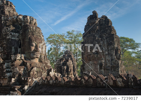 Faces of Bayon temple, Angkor, Cambodia 7239017