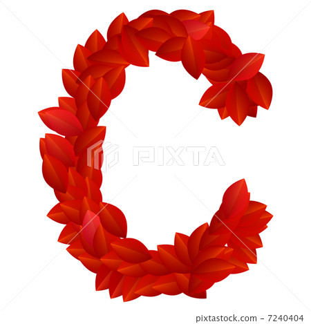Letter C of red petals alphabet Letter C of red petals alphabet 7240404