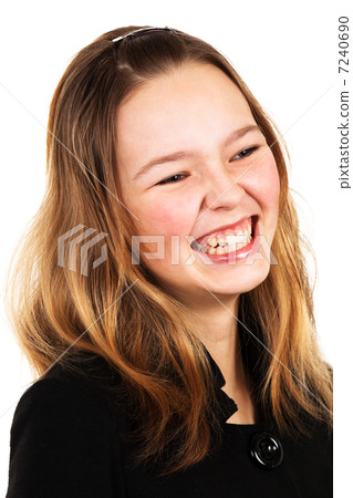 girl in a black coat girl in a black coat 7240690