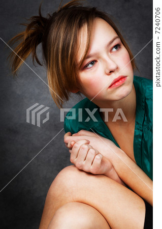 girl in green blouse girl in green blouse 7240706