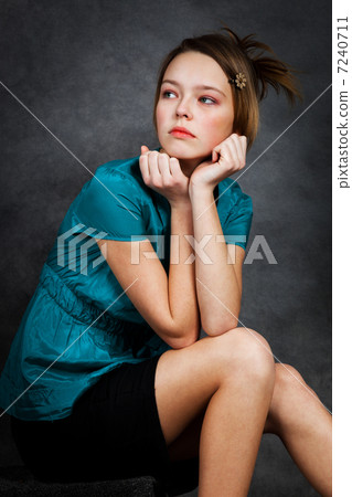 girl in blue blouse 7240711