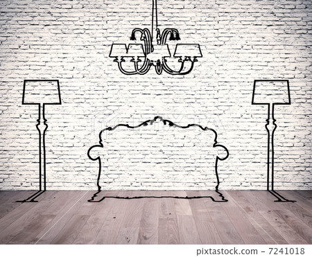 silhouettes of the furniture 7241018