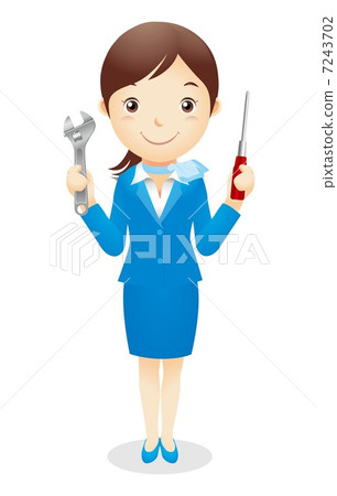 Business woman (light blue) Illustration Business woman (light blue) Illustration 7243702