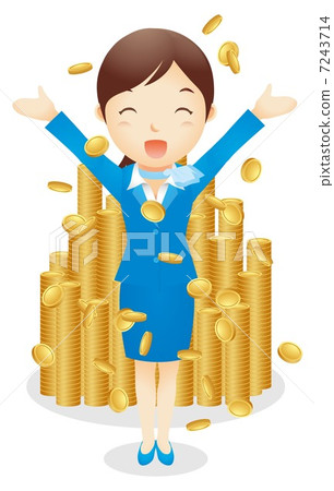 Business woman (light blue) Illustration Business woman (light blue) Illustration 7243714