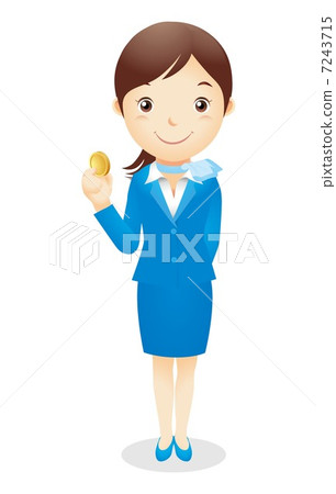 Business woman (light blue) Illustration Business woman (light blue) Illustration 7243715