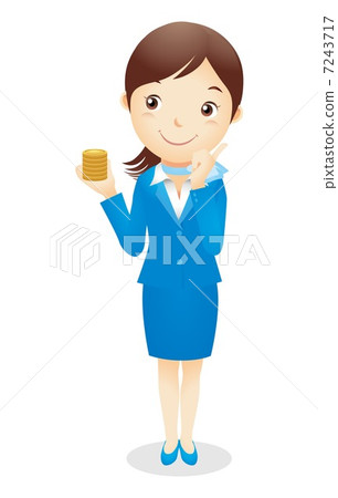 Business woman (light blue) Illustration Business woman (light blue) Illustration 7243717