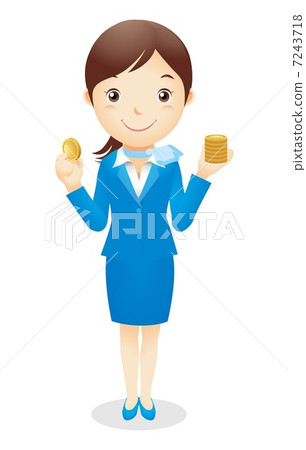 Business woman (light blue) Illustration Business woman (light blue) Illustration 7243718