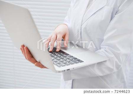 A lady lady with a laptop 7244623