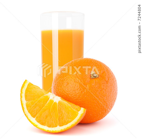 Juice glass and orange fruit 7244804