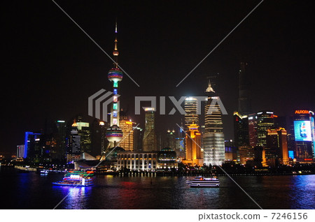 上海的夜景 7246156