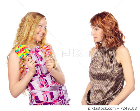 Two Women with Lollipop 7249108