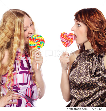 Two Women with Lollipop Two Women with Lollipop 7249323