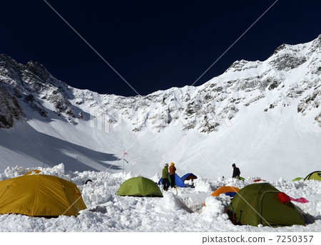 Morning of Tent village Morning of Tent village 7250357