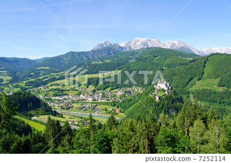 Austria Hohenwerfen Castle and the townscape of Werfen 7252114