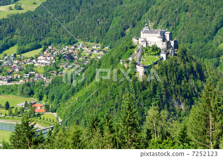 Austria Hohenwerfen Castle and the townscape of Werfen 7252123