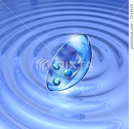 Contact lenses on the ripples and the earth 7254476