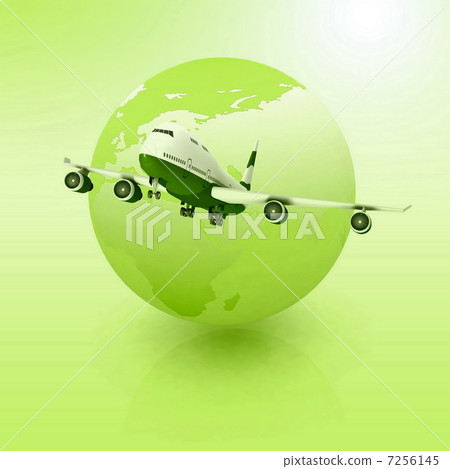 airliner with a globe airliner with a globe 7256145