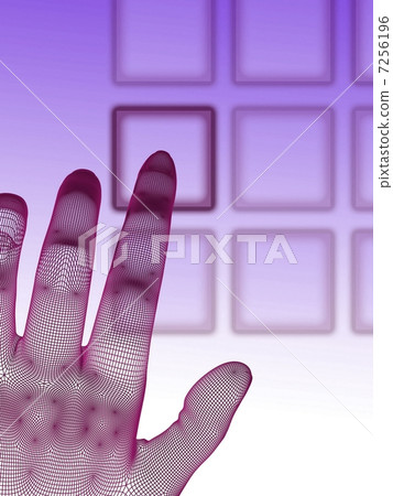 The hand presses the button The hand presses the button 7256196