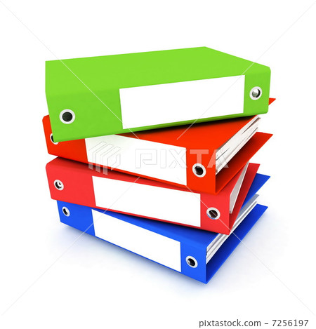 folders for papers on a white background folders for papers on a white background 7256197