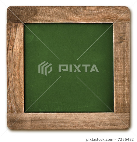 square chalkboard with wooden frame isolated on white square chalkboard with wooden frame isolated on white 7256482