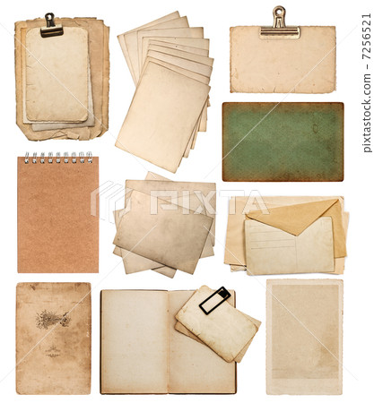 set of various old paper sheets 7256521