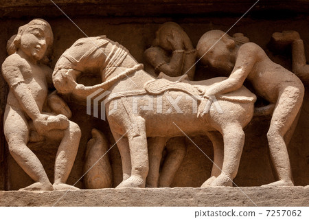 Erotic bas relieves, Khajuraho, India 7257062