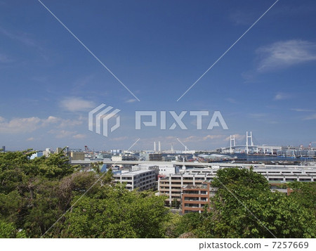 從山上公園，您可以看到海港 7257669