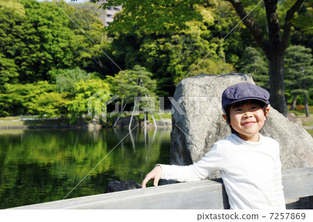 A garden and a boy 7257869