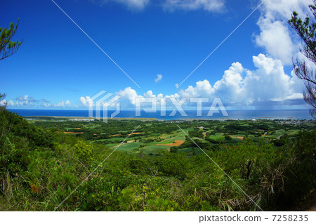 Kasagari風景在夏天Fisheye寬 7258235