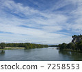 View of the Rhone River from the Avignon bridge 7258553