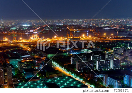 大阪灣地區夜視圖 大阪灣地區夜視圖 7259571