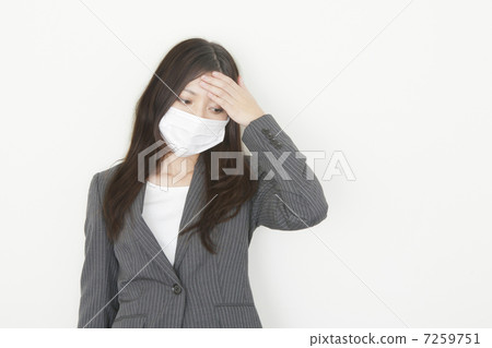 Hay fever / cold image (business woman) Hay fever / cold image (business woman) 7259751