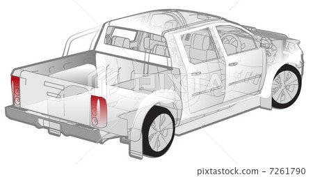 Pickup infographics cutaway 7261790