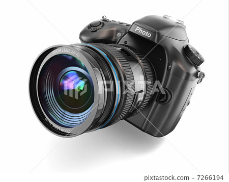 Digital photo camera on white isolated background. 7266194