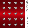 Red background with hearts. 7269546