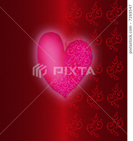 Red background with hearts. 7269547