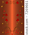 valentines background with red and yellow hiarts 7269661