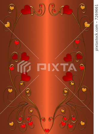 valentines background with red and yellow hiarts 7269661