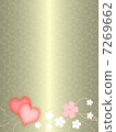 hiarts on  pastel color background 7269662