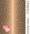 hiarts on  pastel color background 7269663