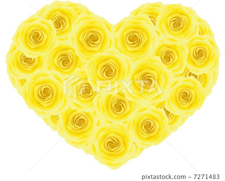 Rose Heart Yellow - Stock Illustration [7271483] - PIXTA