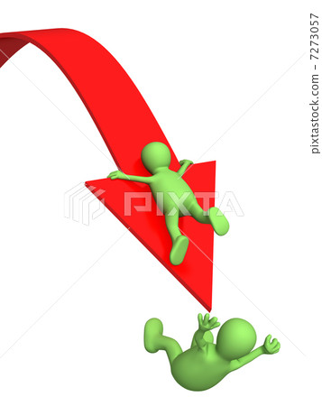 Two puppets, falling from an arrow-插圖素材 [7273057] - PIXTA圖庫