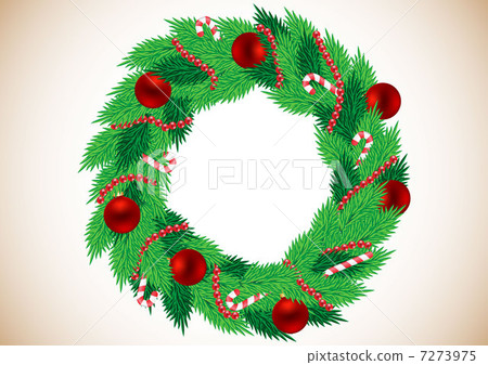 Christmas wreath with balls 7273975