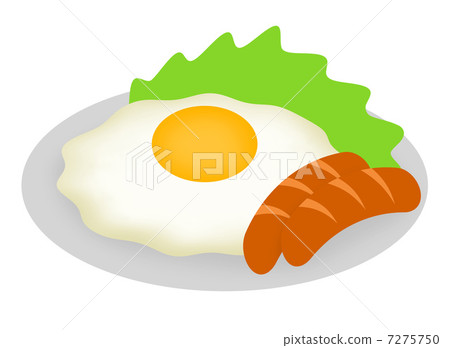 Fried eggs and wiener 7275750