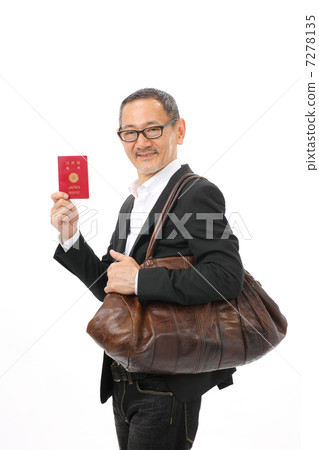 Senior men with a passport 7278135