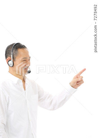 Senior men with headset Senior men with headset 7278492
