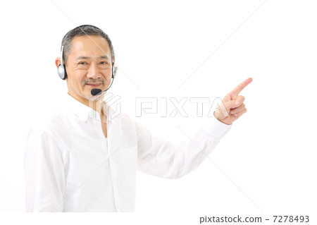 Senior men with headset Senior men with headset 7278493