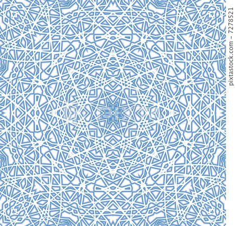 Abstract blue pattern on white 7278521