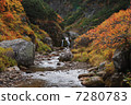 A stream of autumn leaves A stream of autumn leaves 7280783