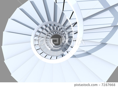 Shadow of spiral staircase 7287668